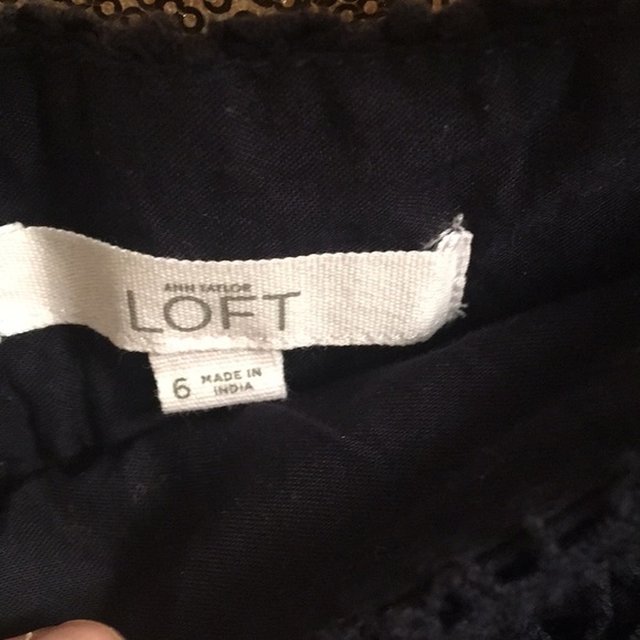 LOFT Navy The Riviera Crochet Shorts - Picture 5 of 6